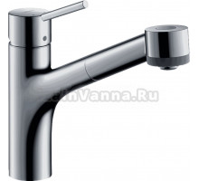 Комплект Смеситель Hansgrohe Talis M52 73860000, хром + Фартук, черный