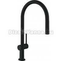Комплект Смеситель Hansgrohe Talis M54 72802670, матовый черный + Фартук, черный