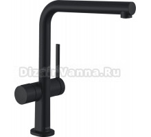 Комплект Смеситель Hansgrohe Talis M54 72827670, матовый черный + Фартук, черный