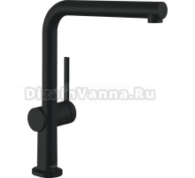 Комплект Смеситель Hansgrohe Talis M54 72840670, матовый черный + Фартук, черный