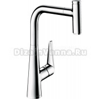 Комплект Смеситель Hansgrohe Talis Select M51 73853000, хром + Фартук, черный