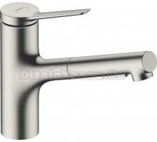 Комплект Смеситель Hansgrohe Zesis M33 74800800, сталь + Фартук, черный