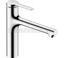 Комплект Смеситель Hansgrohe Zesis M33 74801000, хром + Фартук, черный