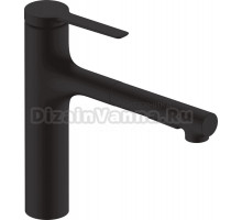 Комплект Смеситель Hansgrohe Zesis M33 74801670, черный матовый + Фартук, черный