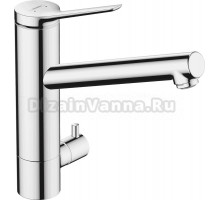 Комплект Смеситель Hansgrohe Zesis M33 74807000, технология CoolStart, хром + Фартук, черный