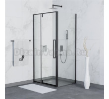 Душевой уголок RGW Stilvoll SV-03B+90 см (89-92)x90x200 профиль черный матовый, стекло прозрачное