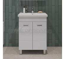 Тумба под раковину без столешницы Orange Таис 60, напольная, белый глянец