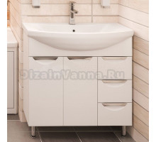 Тумба под раковину без столешницы Emmy Милли 80 белая глянцевая, 3 ящика