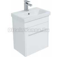 Тумба под раковину без столешницы Aquanet Августа Moduo Slim 50 белая, ручка хром