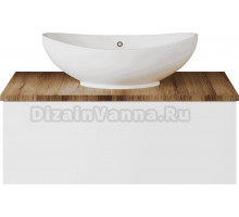 Тумба под раковину без столешницы Misty Ива 80 белая, каштан