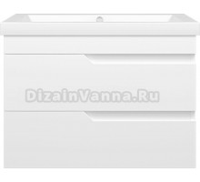 Тумба под раковину без столешницы Misty Софт 75 подвесная, белая эмаль