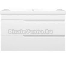 Тумба под раковину без столешницы Misty Софт 90 подвесная, белая эмаль