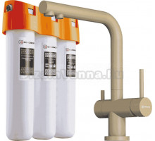 Комплект Смеситель Omoikiri Nagano P-CH, шампань + Фильтр Pure Drop Lite