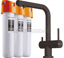 Комплект Смеситель Omoikiri Nagano P-DC, темный шоколад + Фильтр Pure Drop Lite