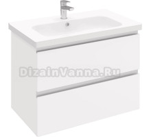 Тумба под раковину без столешницы Laparet Electra 80 подвесная, белый глянец