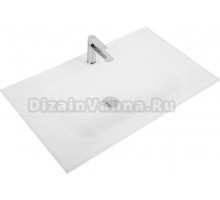 Мебельная раковина BelBagno BB810/465-LV-VTR-BO 81 накладная, матовая белая, прямоугольная, стеклянная