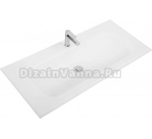 Мебельная раковина BelBagno BB1010/465-LV-VTR-BO 101 накладная, матовая белая, прямоугольная, стеклянная