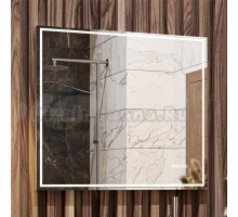 Зеркало Velvex Klaufs Slide 80 Media с bluetooth, с подсветкой, сенсорный выключатель