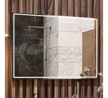 Зеркало Velvex Klaufs Slide 100 Media с bluetooth, с подсветкой, сенсорный выключатель