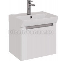 Тумба под раковину без столешницы Lemark Buno mini 50 белая глянцевая, 1 ящик