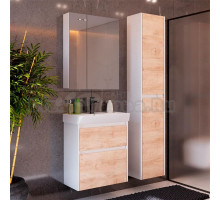 Мебель для ванной комнаты Lemark Combi 70 дуб кантри, белая глянцевая