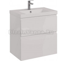 Тумба под раковину без столешницы Lemark Veon 70 белая глянцевая, 2 ящика