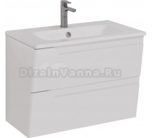 Тумба под раковину без столешницы Lemark Miano 80 белая глянцевая