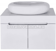 Тумба под раковину без столешницы Orange Санторини 80 подвесная, белый глянец