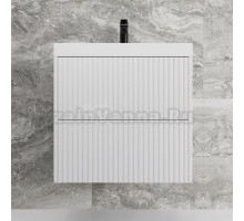 Тумба под раковину Style Line Стокгольм 60 подвесная, белый рифленый софт