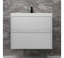 Тумба под раковину Style Line Стокгольм 70 подвесная, белый рифленый софт