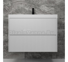 Тумба под раковину Style Line Стокгольм 80 подвесная, белый рифленый софт