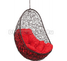 Садовое кресло BiGarden Easy BS черное, подушка красная, без стойки