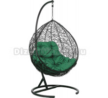 Садовое кресло BiGarden Tropica Black черное, подушка зеленая