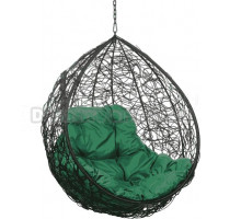 Садовое кресло BiGarden Tropica Black BS черное, подушка зеленая, без стойки