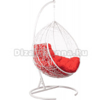 Садовое кресло BiGarden Tropica White белое, подушка красная