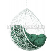 Садовое кресло BiGarden Tropica White BS белое, подушка зеленая, без стойки