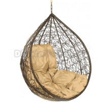 Садовое кресло BiGarden Tropica Brown BS коричневое, подушка бежевая, без стойки