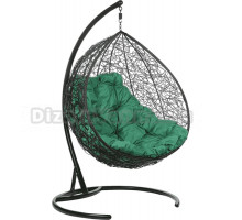 Садовое кресло BiGarden Gemini Promo Black черное, подушка зеленая