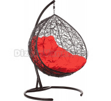 Садовое кресло BiGarden Gemini Promo Black черное, подушка красная