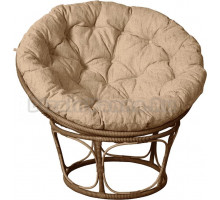 Садовое кресло BiGarden Papasan бамбук, подушка бежевая
