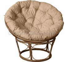 Садовое кресло BiGarden Papasan какао, подушка бежевая