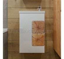 Тумба под раковину без столешницы Бриклаер Форест 40 универсальная дуб золотой, белый глянец