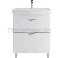 Тумба с раковиной SanStar Линни 70 напольная, белая