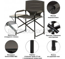 Садовое кресло Green Glade РС521 со столиком, хаки