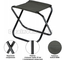 Садовый стул Green Glade РС210-Х 34x24, хаки