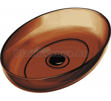 Накладная раковина Abber Kristall AT2801Opal 60 коричневая, овальная