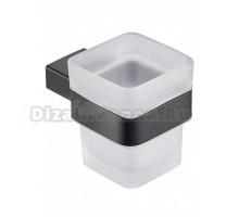 Стакан для ванной Milacio Ultra MCU.951.MB настенный, черный, стеклянный