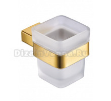 Стакан для ванной Milacio Ultra MCU.951.GD настенный, золото, стеклянный