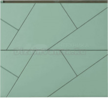 Тумба под раковину без столешницы Бриклаер Кристалл 60 фисташка, дуб гранж песочный