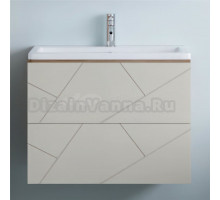 Тумба под раковину без столешницы Бриклаер Кристалл 70 латте, дуб крафт табачный